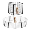Dog Playpen Add-on 42 inch 4 Panels for Indoor & Outdoor Use – Heavy-Duty Metal Pet Fence with Ground Stakes, Rounded Ball Tops for Safety, Stable & Foldable Design, Easy to Assemble - size: 42inch, style: 4 Panels Add-on
