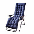 Patio Chaise Lounger Cushion， Rocking Chair Sofa Cushion with 6 Ties， Thick Padded Swing Bench Cushion， Zero Gravity Chair Cushion61x19x3in (Navy Blue) - color: Navy Blue