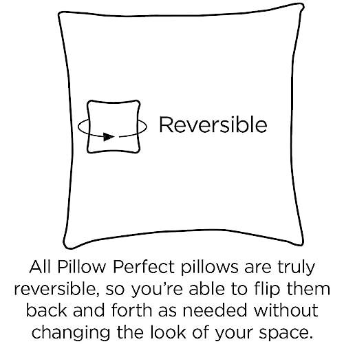 Pillow Perfect Fortress Solid Indoor/Outdoor Floor Pillow Plush Fill, Weather and Fade Resistant, Floor - 25" x 25", Grey, - color: Grey Fortress Canvas Charcoal, size: Floor - 25" x 25"