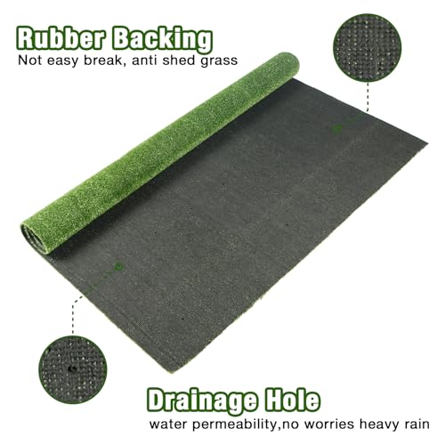 GLOBREEN Fake Grass Pee Pads for Dogs Potty Training, 2 PCS Replacement 3FT X 5FT Artificial Turf Outdoor Rugs for Pets Patio Balcony, with Drainage Hole - size: 3FTX5FT-2pack