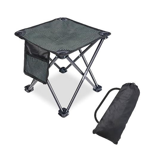 Camping Stool Portable, 13.7 Inch Folding Stool for Outdoor Gardening, Fishing, BBQ, Hiking with Carry Bag(400 LBS Capacity) - size: 1 Piece