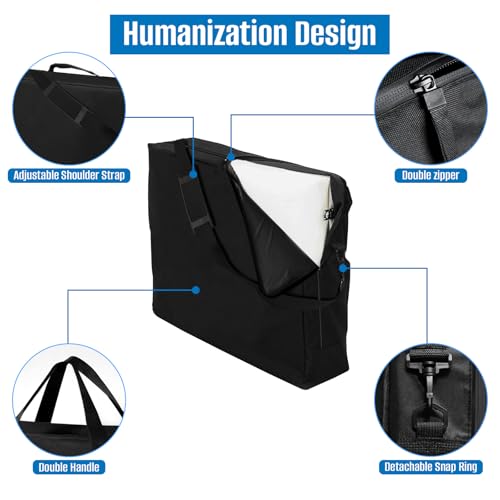 SIRUITON Folding Table Storage Bag, Portable 600D WaterProof Carry Bag for Folding Picnic/Camp Tables with Reinforcing Plate & Shoulder Strap, 48" D x 30" W x4.7 H Fits 8FT Folding Tables（bag only） - size: 8ft Folding Table Bag