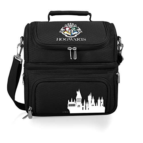 PICNIC TIME Harry Potter Hogwarts Pranzo Lunch Bag, Insulated Lunch Box with Utensil Set, Lunch Cooler Bag, (Black) - color: Harry Potter Hogwarts - Black