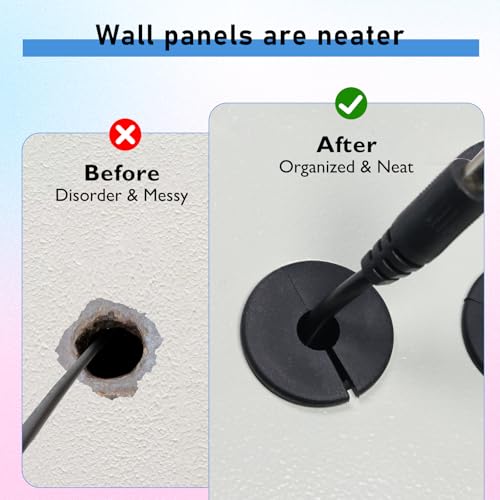 2 PCS Starlink Wall Grommets Kit 1" Silicone Wall Bushing-Waterproof Drywall Tv Cord Pass Through Split Rubber Cable Grommet for Starlink Dishy Ethernet Cables Router (Blue 1-1/4" Height) - color: Blue-2, size: DH 1" HT 1-1/2"