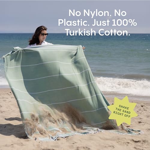 WETCAT Turkish Beach Blanket Sandproof (82"x82") 100% Turkish Cotton, Made in Turkey - Sand Free, Ultra Soft, Extra Large Throw for Picnic – Dark Blue - color: Dark Blue, size: XL Beach Blanket (82" X 82")