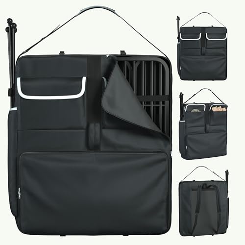 Dog Playpen Storage Bag, Fits 32" H 8 Panels and 9 Stakes, Heavy Duty Waterproof 1680D Oxford + Shockproof Pearl Cotton, Portable Dog Fence Bag for RV Trips and Camping, Only Bag