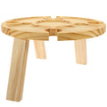balacoo Portable Wooden Folding Wine Rack Table for Outdoor Picnic and Beach, Travel Wine Holder with Cup Slots, Lightweight Serving Desk for Patio and Lawn Use
