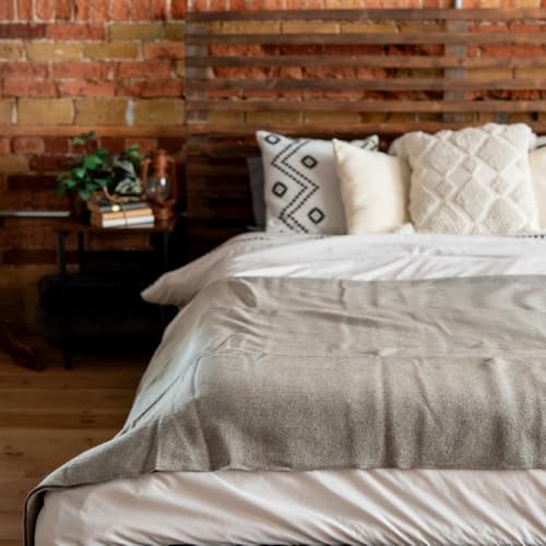 Arcturus Military Wool Blanket - Warm, Thick, Washable - Great for Outdoors, Camping, Stadium Blanket, Picnics, Travel - Car & Bushcraft Survival Kits - color: Stone Gray