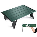 VILLEY Portable Mini Folding Beach Table, Ultralight Aluminum Side Table with Carry Bag for Camping, Picnics, and Outdoor Activities - Green - color: Green