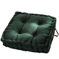 vctops Square Solid Color Velvet Seat Cushion with Handle Tufted Thicken Chair Pad Tatami Floor Pillow Cushion 16.5"x16.5"x4" Green - color: Green