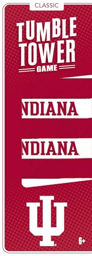 MasterPieces Kid Game Tumble Tower - NCAA Indiana Hoosiers, Officially Licensed Wood Blocks - style: Indiana Hoosiers