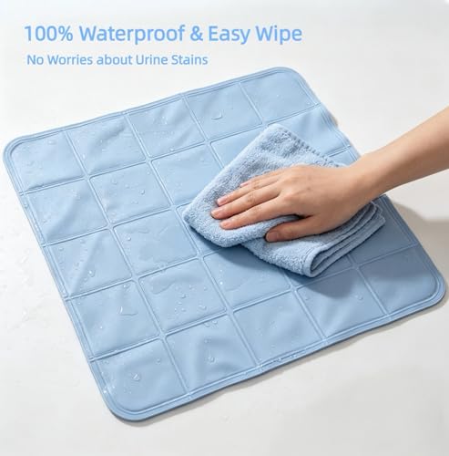 ZeQi Gel-Filled Cooling Mats for Cats Dogs Pets, Water-Proof Surface, Summer Dog Cool Mat, Cooling Cat Bed, Cool Mat, Ice Mat, Seat Cushion for Summer 17''x17'' (Small, Solid) - size: Medium