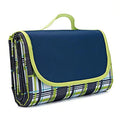 Foldable Picnic Blankets Large Thick Waterproof Sandproof Beach Blanket Sandproof Outdoor Mats for Camping Hiking Grass Travelling Park Outing 57 x 70.86 inch Blue Plaid - size: 145 cm x 180 cm