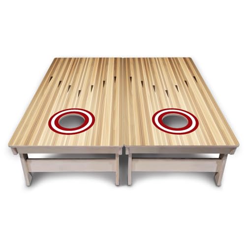 Cornhole Solutions PRO Tournament Cornhole Bundle – Regulation 4 ft x 2 ft Professional Set – ¾″ Baltic Birch Plywood – Folding Legs – UV Printed & Clear Coated – Made in USA - color: Bowling