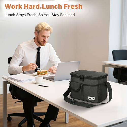 Tirrinia Insulated Lunch Bag for Women Men, Leakproof Lunch Box Containers for Adult, Work, School, Soft Lunchbox for Kids,Boys, Adult Cooler Bag for Picnic Hiking Beach,Black - color: Black, size: Medium -8L