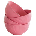 Unbreakable Cereal Bowls Set of 4, Lightweight Reusable Bowls, Dishwasher Safe Pink Bowls for Rice, Noodles, Soup, Salad & Fruit - color: Pink
