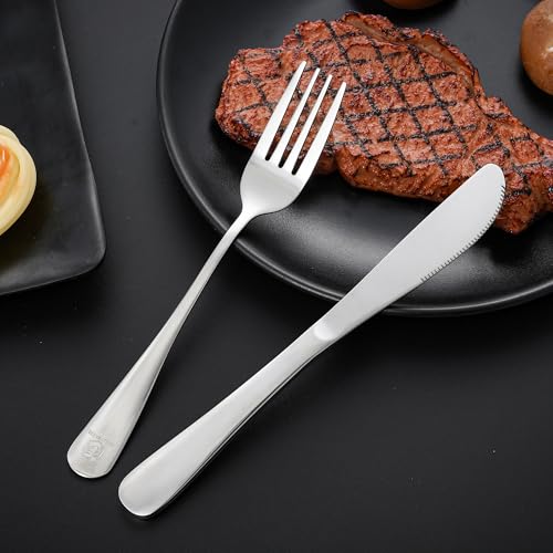 Boulder Bee Travel Utensils Set | Reusable Camping Cutlery Set | Stainless Steel Flatware Set | Portable Silverware Set with Case | Includes Knife/Fork/Spoon/Chopsticks/Cleaning Cloth/Case (Sliver) - color: With Chopsticks-Silver