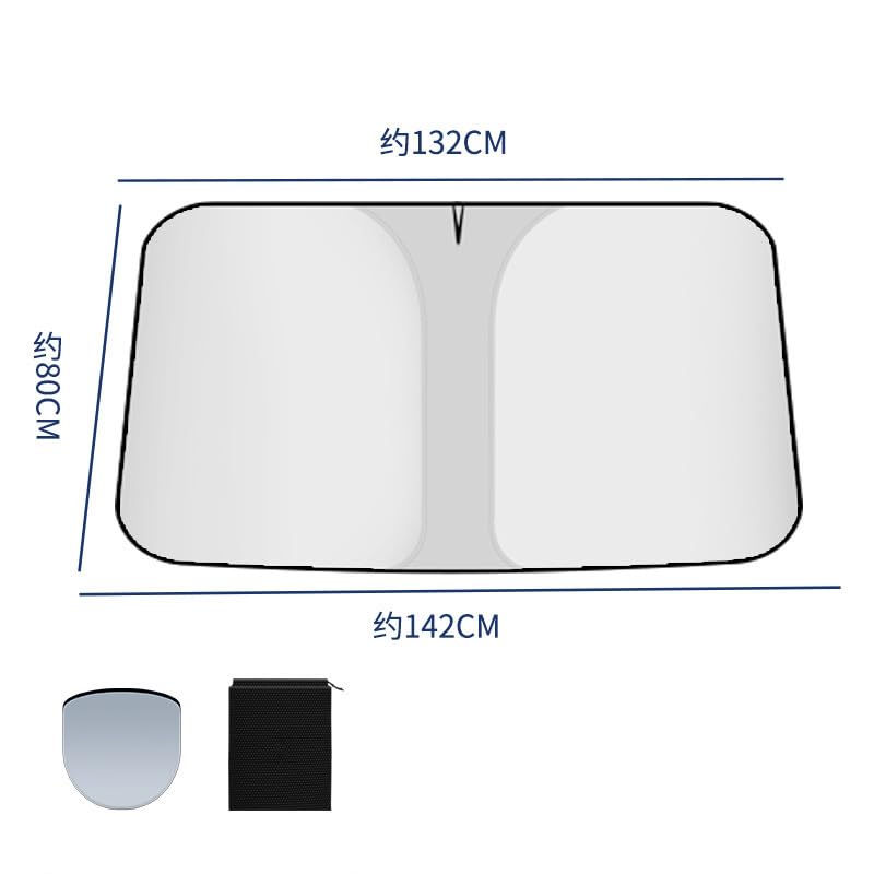 Car Sunshades for Nissan Kangoo XFK 2020-2025, Windshield Breathable Portable Visor Sunproof UV Rays Privacy Protection Blocking Mosquito