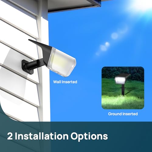 Linkind RGB Solar Spot Lights Outdoor Waterproof IP67, 60 LED 10 Lighting Modes Color Changing Landscape Lighting for Garden Yard Pathway Decorations (4 Pack, Multicolor) - color: Multicolor, size: 4 Pack