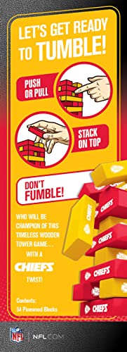 MasterPieces Game Day - NFL Kansas City Chiefs - Officially Licensed Tumble Tower, Real Wood Blocks - style: Kansas City Chiefs