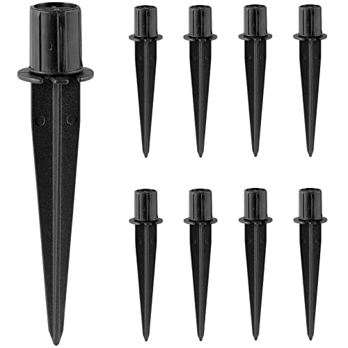 Metal Stakes Solar Lights Replacement Spike - Outdoor Ground Stake for Backyard Garden Lights Landscape Yard Pathway Patio Lamps 8 Pack - Fits 3/4" Poles (0.78" Actual), 5-3/8" Long - color: Metal-8 Pack