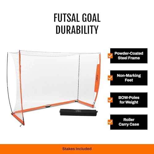 Bownet Portable Folding Soccer Goal – Pop Up Backyard & Training Soccer Net for Indoor or Outdoor – Easy Setup with Carry Bag - size: 6.6 x 9.8 Feet