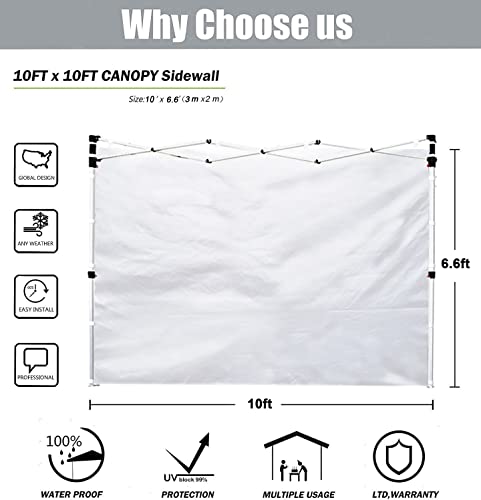 SCOCANOPY Canopy Door for 10x10 Canopy Frame,1 Pack Sidewall Only,Grey - color: Gray, size: 10X10