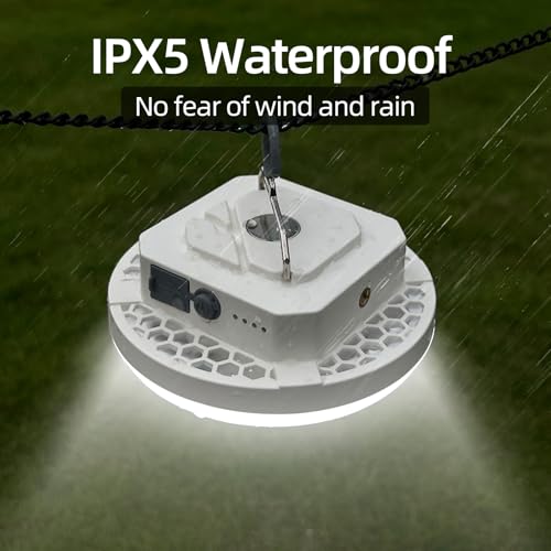 Hanging Camping Tent Light LED Rechargeable Portable Lantern Waterproof Outdoor Camp Lamp with Battery Power for Glamping Indoor Outages Car Repair(Infinite Dimming) - size: 30W Pro(Dimming-White)