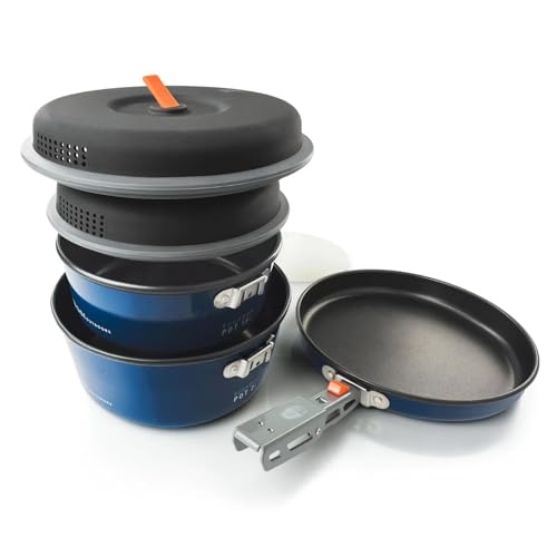 GSI Outdoors Bugaboo Base Camper, High-Efficiency Cookset – Ceramic Non-Stick Coated - size: Small