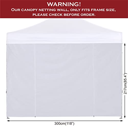 COOSHADE Instant Canopy SunWall 10x10 Canopy SideWall for Pop up Canopy Tent, 1 Pack Door Wall Only, White - color: White, size: 10x10-Door Wall