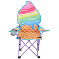 KABOER Kids Outdoor Folding Lawn and Camping Chair with Cup Holder and Carrying Bag, Children's Camping Chairs - color: Ice Cream