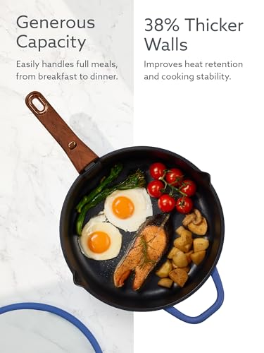 CAROTE 20Pcs Titanium Cookware Set, Pots and Pans Set Non Stick, Kitchen Cooking Set with Detachable Handle, Non Toxic Induction Cookware - Camping Cookware, Dishwasher/Oven Safe, Blue - color: Gradient Blue