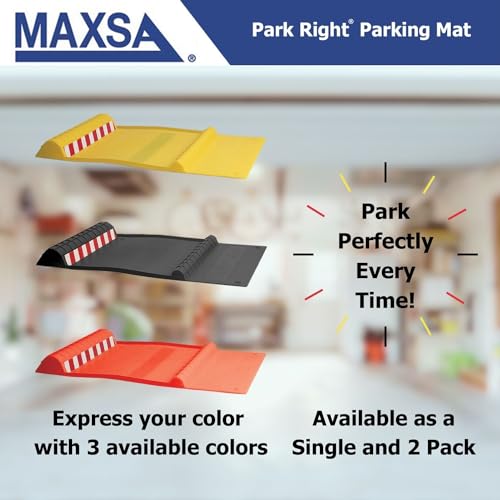 Maxsa 37359-RS Park Right 21" x 11" x 2" Parking Mat, Red, Amazon Exclusive - color: Red, size: 1-Pack