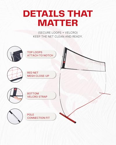 Portable Volleyball Net Set 12FT for Backyard, Adjustable Height Outdoor Volleyball Net System with Anti-Sag Design, Heavy Duty Steel Base, Freestanding Net with Carry Bag & Stakes