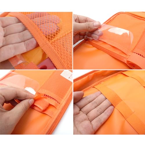 NatSumeBasics Camping Travel Cooking Utensils Organizer Travel Bag Portable Pouch for BBQ Camp Cookware Kitchen Kit - style: Only 1pc Orange Bag