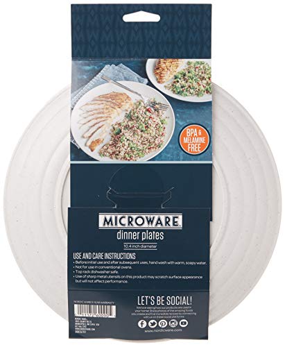 Nordic Ware Polypropylene Plates Microwave Serveware,10",White,(Pack of 16) - size: 10"L x 10"W x 0.88"H (Pack of 16), style: Plates