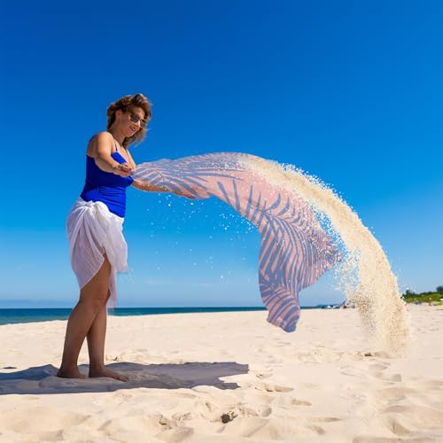 Beach Blanket 79" X 83" Oversized Lightweight, Beach Mat Waterproof Sandproof, Durable Picnic Mat Beach Accessories for Travel, Camping, Hiking - color: Pink-leaf