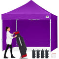 ABCCANOPY Easy Pop Up Canopy Tent with Sidewalls 10x10 Commercial -Series, Purple - color: purple, size: 10X10