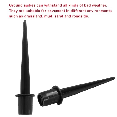 Biaungdo 8 Pack Metal Stakes, 5.3 Inch Solar Light Replacement Stakes, Black Outdoor Ground Stake for Yard Landscape Garden Pathway Patio Lamps Pole