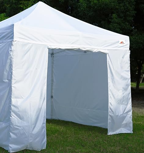 SCOCANOPY Door for 10x10 Canopy Frame Two Central Zipper Design for Easy Entry and Exit,1 Pack Sunwall Only,White - color: White, size: 10X10