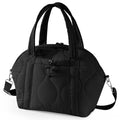 WONDAY Insulated Lunch Bags for Women, 12L Puffy Lunch Tote with Shoulder Strap, Waterproof, Leakproof, Reusable, Keeps Food Fresh, Perfect for Work, Travel, Picnic - color: Black
