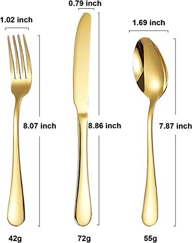 Portable Utensils Set with Case,Reusable Office Flatware Set,Healthy Travel Cutlery Set 3 PCs Stainless Steel Fork, Spoon,Knife Cutlery Ideal for Travel, Lunch Box and Camping (Gold-3PCs) - color: Gold - 3 PCs
