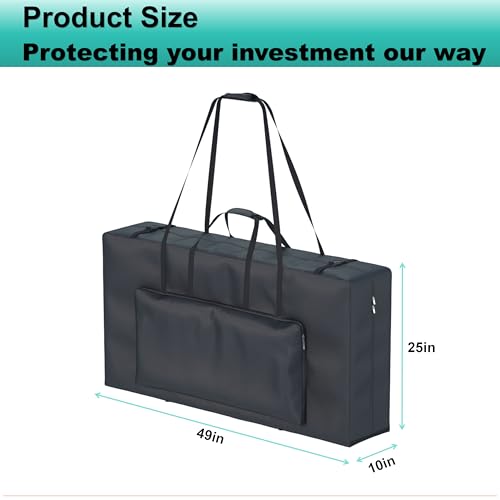 Cornhole Carrying Case, Cornhole Bag Tote Fits 4' x 2' Regulation Size Board, Heavy duty 600D Waterproof Oxford Fabric, Large Pockets for Cornhole Outdoor Games,Only Bag.