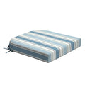 Arden Foam Outdoor Round Back Seat Cushion Kit, 20 x 19, Made with ProFoam, Rain-Proof, Fade Resistant, French Blue Linen Stripe - color: French Blue Linen Stripe, style: 20 x 19 Foam Rounded Back Seat Cushion