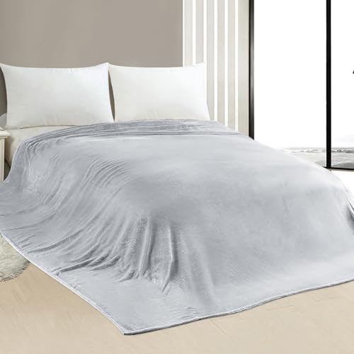 Edenleaf Oversized Blanket 120x120 Inches, Giant Huge Companion for Bed, Sofa, Travel and Camping, Extra Large Big Soft Blanket Fits The Whole Family and Outdoor Campaign, Light Grey - color: Light Grey