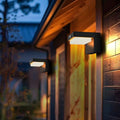 Square Solar Wall Lights - Solar Powered Wall Lamps - LED Lights - PIR Sensor & Two Lighting Modes - Rechargeable Battery Lasts Up to 55 Hours - 3000K - IP44 Weather Resistant - 2 Pack - size: 2 Pack Wall Lights