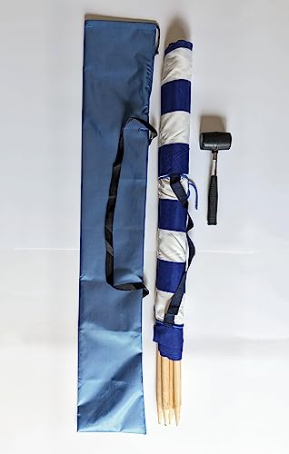 13 ft Beach Windscreen Privacy Wind Blocker + Free Bag and Mallet Made in Europe