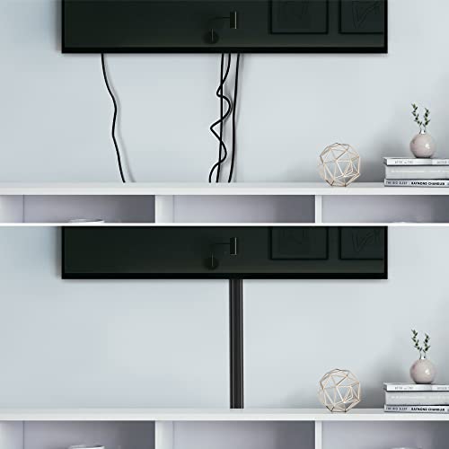 ZhiYo TV Cord Cover for Wall, 32 inch Cable Concealer, Cord Hider for Wall Mounted TV, Paintable Wire Cover to Hide Wires, Black Cable Raceway Kit, 2X L15.8in W1.5in H0.75in - color: Black, size: W1.5in x H0.75in - L31.5in