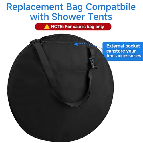 Xxerciz Carry Bag for Pop Up Privacy Shower Tent, Lightweight Replacement Bag with Shoulder Strap Compatible with Portable Toilet, Travel Storage Cover for Camping Beach (Only Bag)