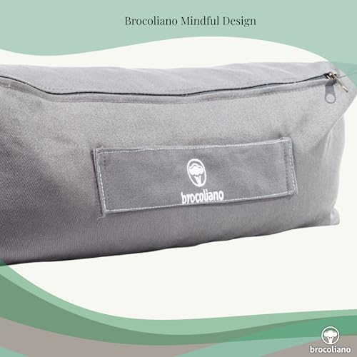 Meditation Cushion – Ergonomic Zafu Pillow for Yoga and Mindfulness – Washable Cover, Natural Buckwheat Fill, Premium Fabric (Cotton Blend/Polyester Variant) (Steel Gray, Medium) - color: Steel Gray